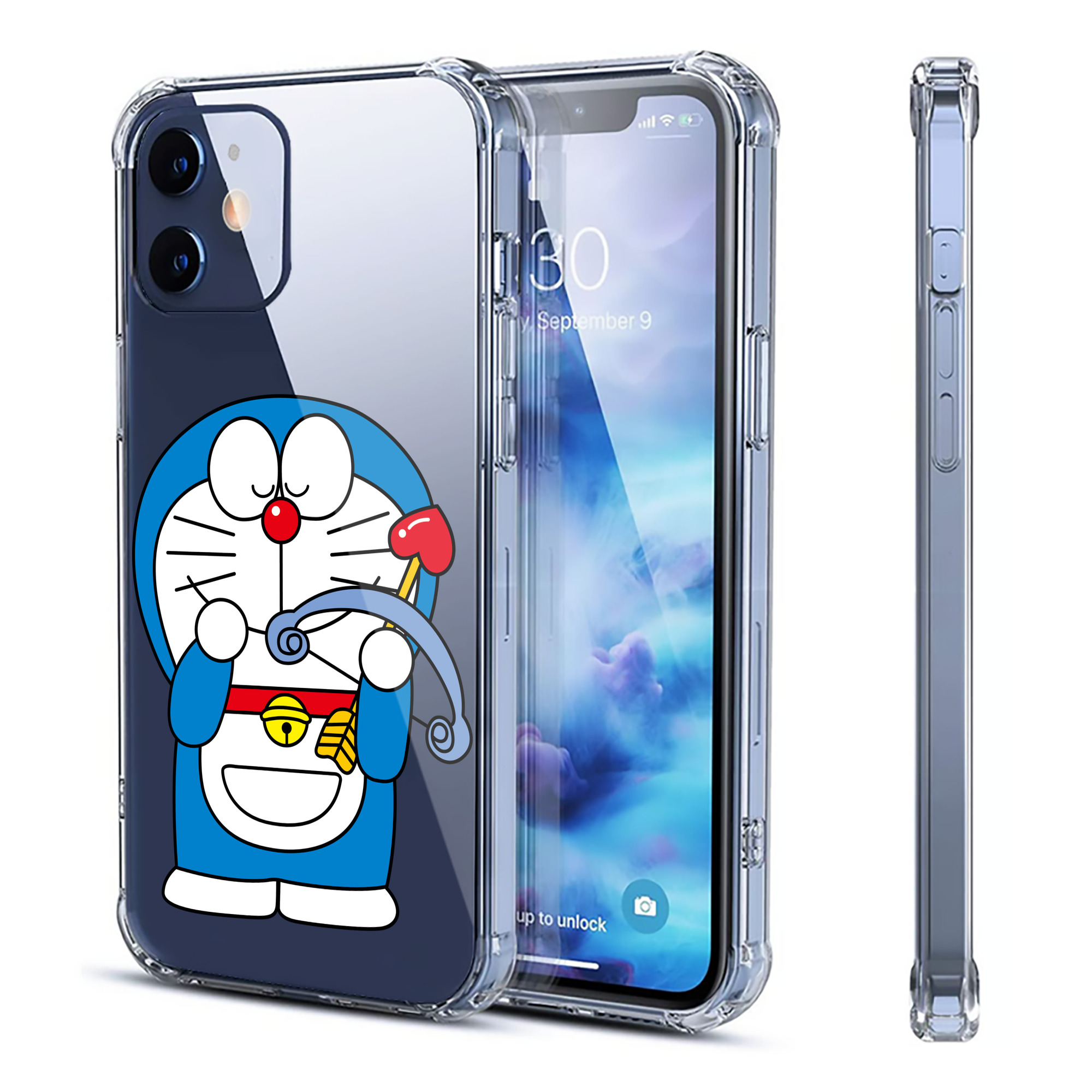 （画像用） ドラえもん Doraemon 【iPhone 12シリーズ対応】透明スマホケース（クリアソフトケース）